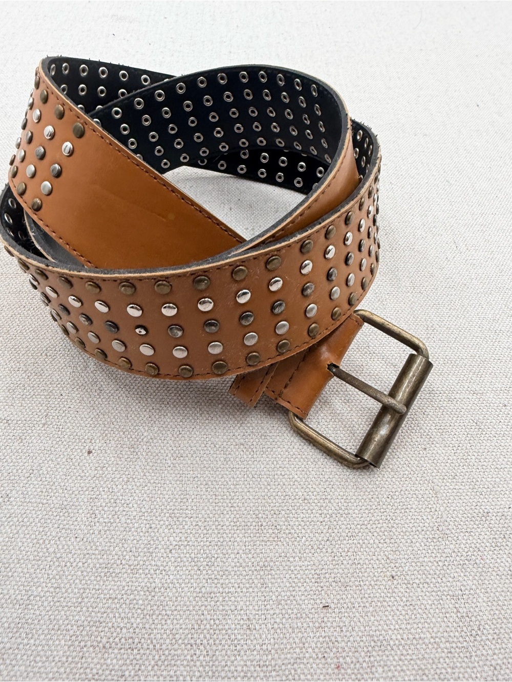 Studded Belt - Brown